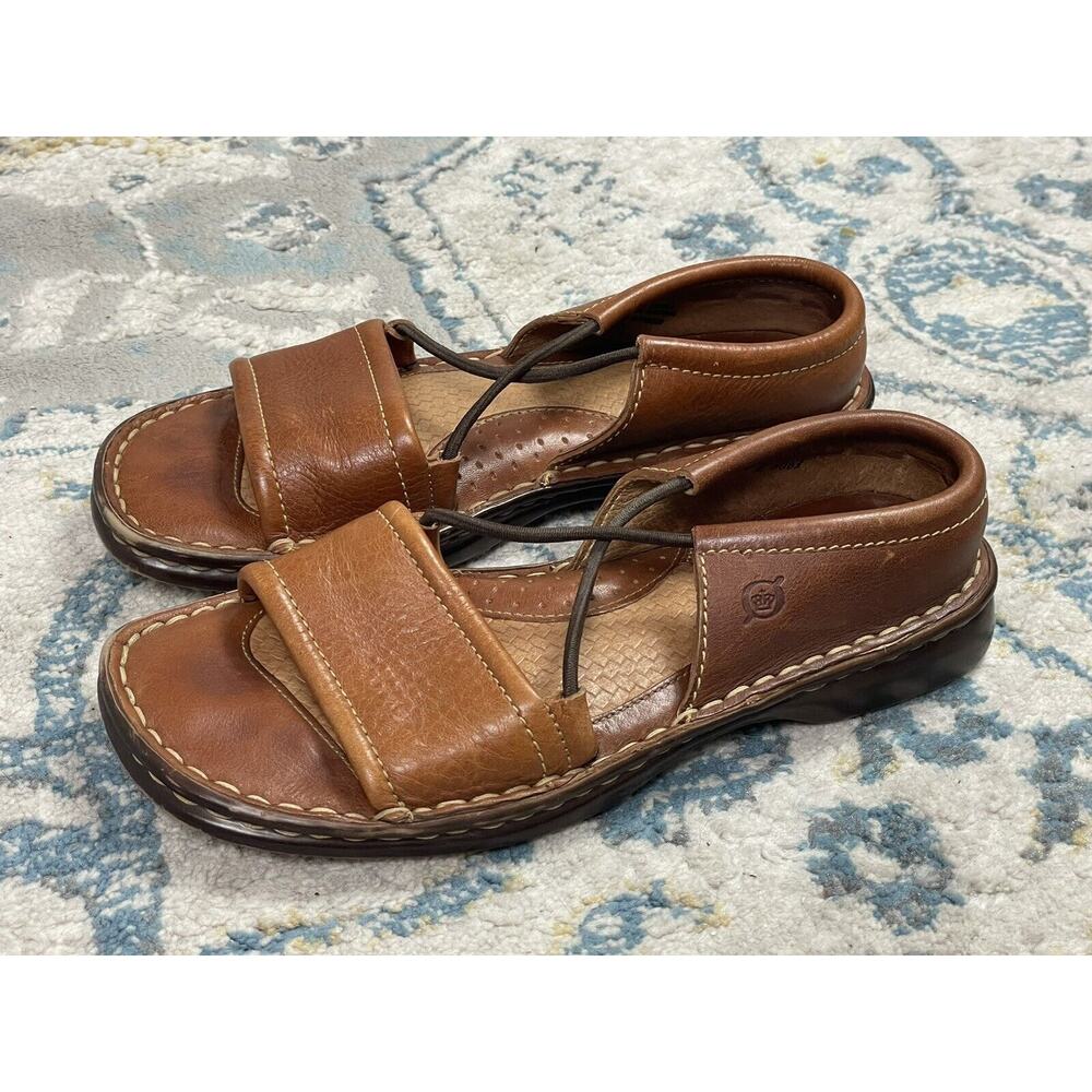 Born Womens Sandals Size 7 Brown Leather